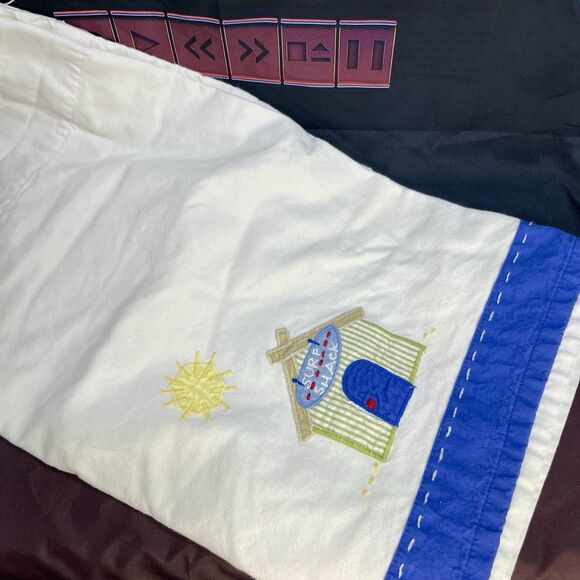 SET OF 2 - Pottery Barn Kids Island Surf Valance Cantonniere Surfboard Palm Tree - Picture 4 of 13